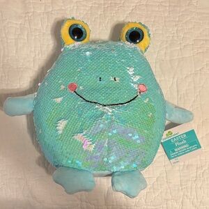 Easter Plush Sequin Frog -‎ Blue and Yellow